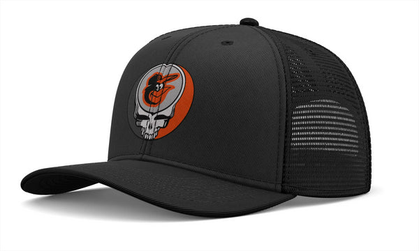 Grateful Dead - Baltimore Orioles Bird Stealie Grateful Dead Trucker Cap - StealieShop